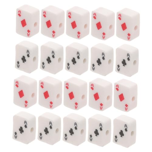 Didiseaon 100 Stück Spielkartenperlen Erwachsene Abstandshalter Herstellung Schmuck runden Perlen für DIY Armband lose Perlen Perlenarmband-Kit Anhänger aus Tonperlen DIY-Perlen Polymer-Ton Didiseaon 100 Stück Spielkartenperlen Erwachsene Abstandshalter Herstellung Schmuck runden Perlen für DIY Armband lose Perlen Perlenarmband-Kit Anhänger aus Tonperlen DIY-Perlen Polymer-Ton von Didiseaon