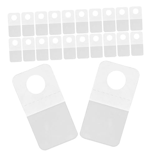 Didiseaon 100 Stück Transparente Selbstklebende Hängeetiketten mit Rundem Loch PVC Haken für Geschäftsanzeigen Einzelhandelsdisplays Büro und Heimorganisation Robust und Elegant von Didiseaon