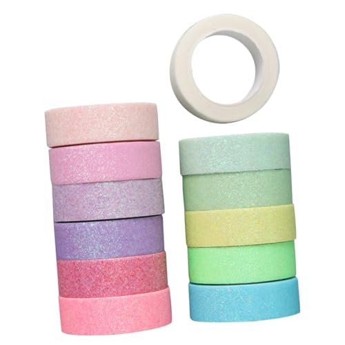 Didiseaon 12 Rollen Glitter Washi Tape Dekoratives Klebeband für DIY Scrapbooking Geschenkverpackung Langlebig Leicht Ablösbar ohne Rückstände für Büro und Bastelbedarf Didiseaon 12 Rollen Glitter Washi Tape Dekoratives Klebeband für DIY Scrapbooking Geschenkverpackung Langlebig Leicht Ablösbar ohne Rückstände für Büro und Bastelbedarf von Didiseaon