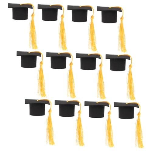 Didiseaon 12 Stück Absolventendekorationen winziger Absolvent winziger Abschlusshut Mini Quaste Kuchen Dekorationszubehör für Partys Herzlichen Glückwunsch grad Cake Topper Papier Gelb Didiseaon 12 Stück Absolventendekorationen winziger Absolvent winziger Abschlusshut Mini Quaste Kuchen Dekorationszubehör für Partys Herzlichen Glückwunsch grad Cake Topper Papier Gelb von Didiseaon