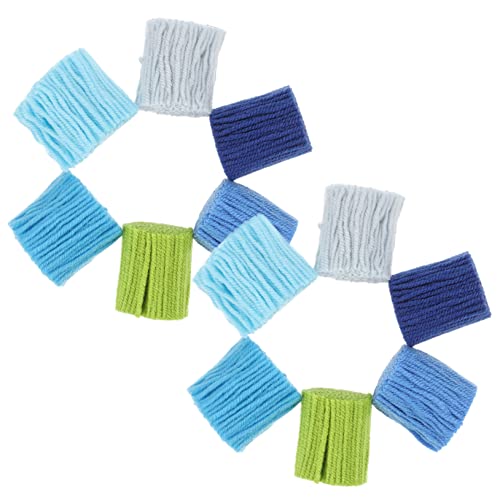 Didiseaon 12 Stück Set zur Herstellung von Teppichen blanket yarn wool knitting yarn Wollbestickter Teppich Teppichherstellung DIY-Garne für Teppiche Stricken Garn für Decken Knüpfgarn Acryl von Didiseaon