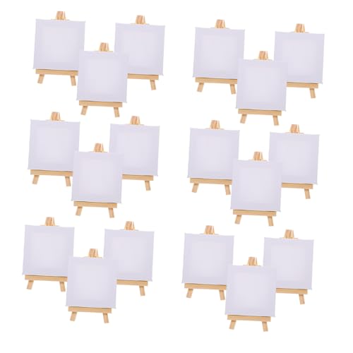 Didiseaon 18 Sätze Teiliges Mini Staffelei aus Holz mit Kleinen Leinwänden zum Bemalen Runde Kanten Sicher und Praktisch für DIY Malerei für Büro und Heimdekoration Didiseaon 18 Sätze Teiliges Mini Staffelei aus Holz mit Kleinen Leinwänden zum Bemalen Runde Kanten Sicher und Praktisch für DIY Malerei für Büro und Heimdekoration von Didiseaon