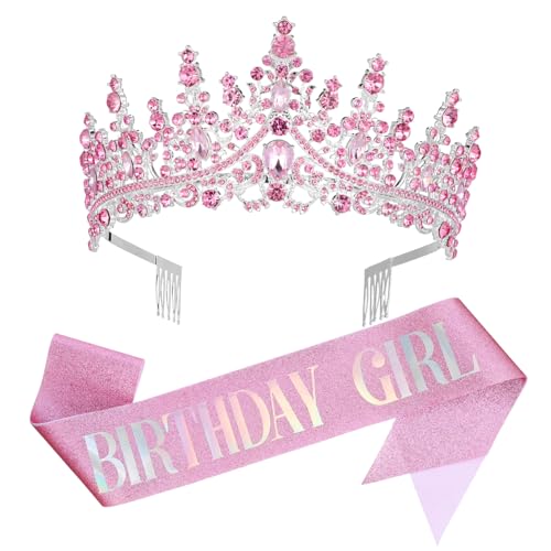 Didiseaon 1Satz Prinzessinnenkrone mit Geburtstagsschärpe Tiara für Partydeko für Geburtstagsfeiern Robust und Angenehm zu Geschenkauswahl Didiseaon 1Satz Prinzessinnenkrone mit Geburtstagsschärpe Tiara für Partydeko für Geburtstagsfeiern Robust und Angenehm zu Geschenkauswahl von Didiseaon
