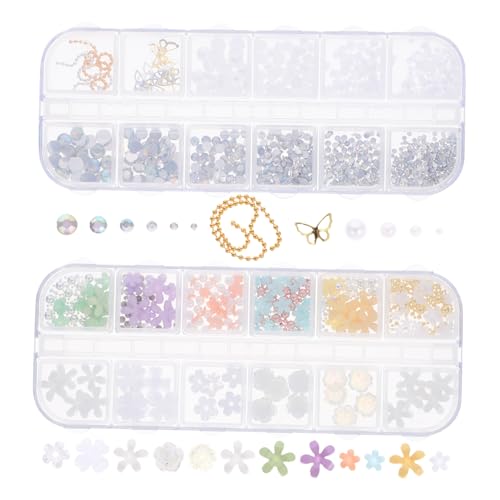 Didiseaon 2 Boxen Nagelzubehör Reize Kunst Bausatz Maniküre-Dekore Dekoration nail polish nail foil nail supplies nailflo maniküre zubehör Nageldekore Nagel Charms Nagel-Charm-Masse Harz Didiseaon 2 Boxen Nagelzubehör Reize Kunst Bausatz Maniküre-Dekore Dekoration nail polish nail foil nail supplies nailflo maniküre zubehör Nageldekore Nagel Charms Nagel-Charm-Masse Harz von Didiseaon