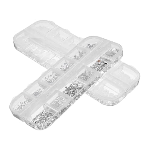 Didiseaon 2 Boxen Nagelzubehör-Set Nagelschmuck Charme Nagelaufkleber Nägel drücken funkeln nagelpolitur Nagelkunst Zubehör deko perlen Nagelkunstzubehör Nagelanhänger für Frauennägel Acryl von Didiseaon