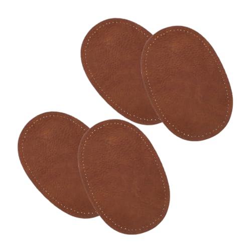 Didiseaon 2 Paare Oval Geformte PU Leder Ellbogenflicken mit Vorgebohrten Nadelöffnungen zum Aufnähen Reparatur Patches für Jacken Pullover Hemden Strapazierfähige Stoffapplikationen von Didiseaon