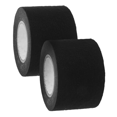 Didiseaon 2 Rollen strassband stoffbänder hitzebeständiges klebeband Elektroinstallation Klebeband insulation Gewebe-Elektroband Ärmel Hochtemperaturband Band mit hoher Hitze Flanell Black von Didiseaon