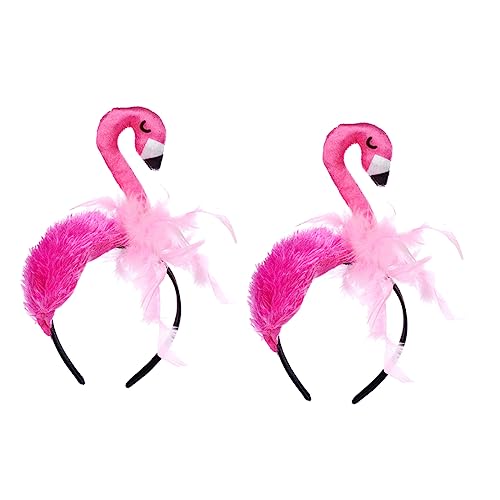 Didiseaon 2 Stück Flamingo Haarreif Lustiges Kinderkopfschmuck für Geburtstagsfeiern Dekorative Haarschmuck für Mottoparty Süßes Accessoire für Jungen von Didiseaon