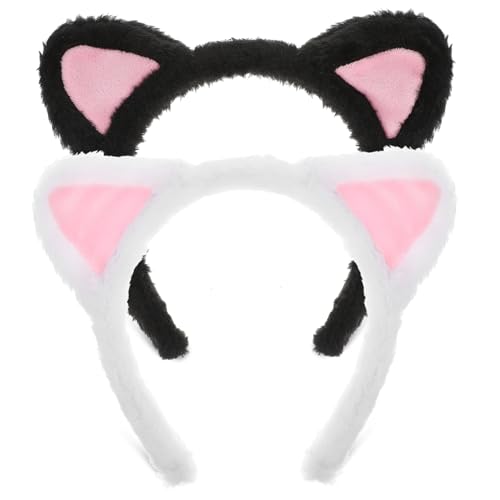 Didiseaon 2 Stück Katzenohren Stirnbänder Fuzzy Haarbänder für Damen Weiche Kosmetik Stirnbänder für Gesichtsreinigung und Pflege Tierohren für Partys und Veranstaltungen Didiseaon 2 Stück Katzenohren Stirnbänder Fuzzy Haarbänder für Damen Weiche Kosmetik Stirnbänder für Gesichtsreinigung und Pflege Tierohren für Partys und Veranstaltungen von Didiseaon
