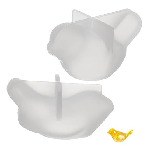 Didiseaon 2 Stück Kristall-Epoxy-Form Lasst uns lassen Formenvogel 3D-Vogelform Ornament Harzvögel formen Vogelformen Vögel DIY Schimmel Vogelsilikonformen für Epoxidharz Kieselgel Weiß von Didiseaon