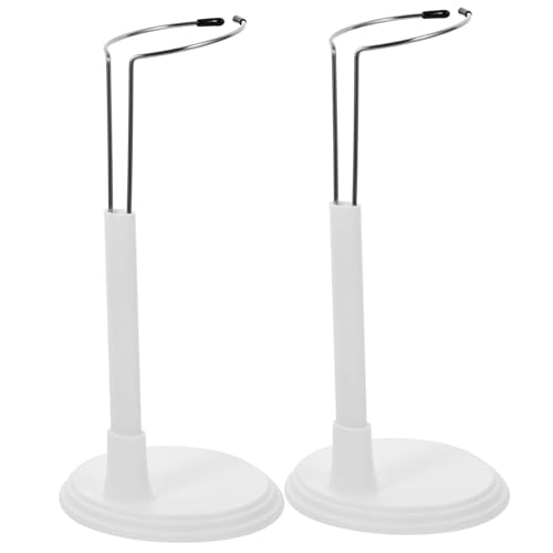 Didiseaon 2 Stück Lagerregal Lagerung Unterstützung hoch Spielzeugständer Figurenständer Inhaber doll Accessories Puppen Accessoires tragbarer Puppenständer kreativer Puppenstand Weiß von Didiseaon
