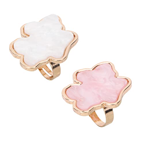 Didiseaon 2 Stück Nagelkunst Ring Palette Shell Cloud Finger Ring Mischpalette für Nail Art für DIY Farbgestaltung und Maniküre Zubehör von Didiseaon