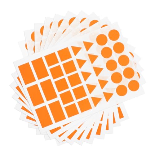 Didiseaon 20 Blatt Orangefarbige Formaufkleber Rechtecke und Kreise zur Effizienten Kategorisierung von Materialien Didiseaon 20 Blatt Orangefarbige Formaufkleber Rechtecke und Kreise zur Effizienten Kategorisierung von Materialien von Didiseaon