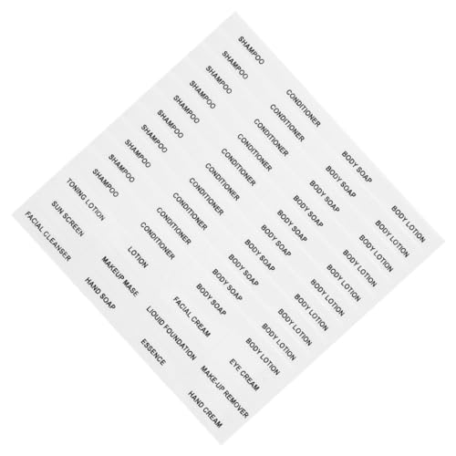 Didiseaon 20 Blatt Reise für Kosmetikflaschen Selbstklebende Unterflaschenaufkleber Transparente und Wasserdichte Labels für Shampoo und Pflegeprodukte für Reisen und Organisation Didiseaon 20 Blatt Reise für Kosmetikflaschen Selbstklebende Unterflaschenaufkleber Transparente und Wasserdichte Labels für Shampoo und Pflegeprodukte für Reisen und Organisation von Didiseaon