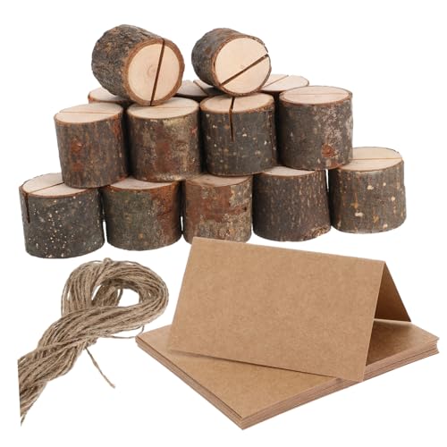 Didiseaon 20 Sätze Rustikale Holz Tischkartenhalter Teiliges mit Karten und Juteseil Vielseitige Memohalter für Hochzeit Meeting Fotohalter und Tischnummer Halter Stabile Naturholz Ständer Didiseaon 20 Sätze Rustikale Holz Tischkartenhalter Teiliges mit Karten und Juteseil Vielseitige Memohalter für Hochzeit Meeting Fotohalter und Tischnummer Halter Stabile Naturholz Ständer von Didiseaon