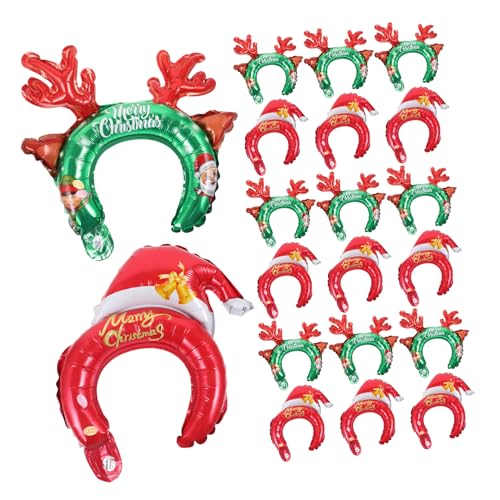 Didiseaon 20 Stück Aufblasbare Weihnachts Haarreifen Lustige Ballon Haarband Dekorationen für Kindergeburtstagsfeiern und Weihnachtsfeiern Weihnachtsmann und Schneemann Designs Didiseaon 20 Stück Aufblasbare Weihnachts Haarreifen Lustige Ballon Haarband Dekorationen für Kindergeburtstagsfeiern und Weihnachtsfeiern Weihnachtsmann und Schneemann Designs von Didiseaon