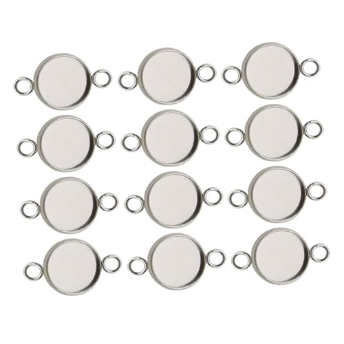 Didiseaon 20 Stück Runde Lünetten-rohlinge, Anhänger-tablett-verbindungsstücke Mit Doppelschlaufen Für Diy-bastelarbeiten, Ohrringe, Armbänder, Schlüsselanhänger, Didiseaon 20 Stück Runde Lünetten-rohlinge, Anhänger-tablett-verbindungsstücke Mit Doppelschlaufen Für Diy-bastelarbeiten, Ohrringe, Armbänder, Schlüsselanhänger, von Didiseaon