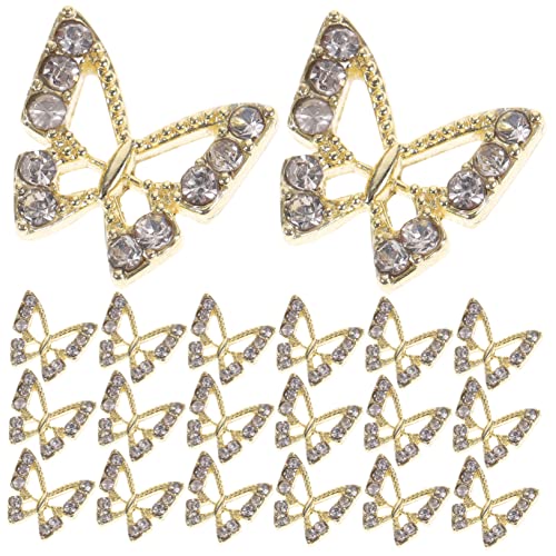 Didiseaon 20 Stück Schmetterling Nagelcharms für Damen Diy Maniküre Dekoration Goldene Schmetterlinge Weihnachts Nail Art Langlebige und Funkelnde Nagelaccessoires Didiseaon 20 Stück Schmetterling Nagelcharms für Damen Diy Maniküre Dekoration Goldene Schmetterlinge Weihnachts Nail Art Langlebige und Funkelnde Nagelaccessoires von Didiseaon