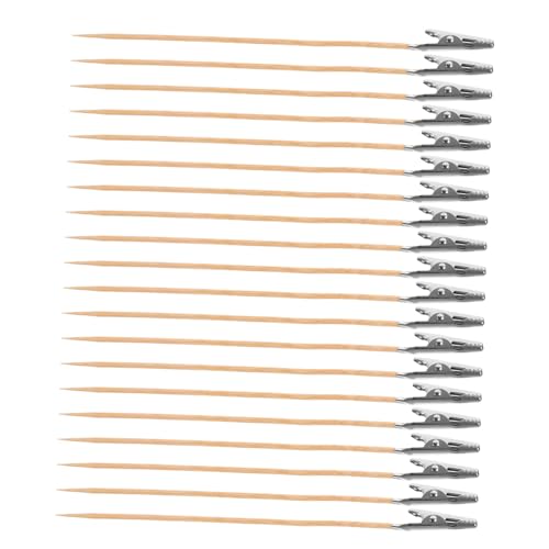 Didiseaon 20 Stück Teiliges Alligator Clip aus Holz und Stabile Krokodilklemmen für Modellbau und DIY Malerei Praktische Halter zum Sicheren Fixieren von Modellen für Präzises Airbrush von Didiseaon