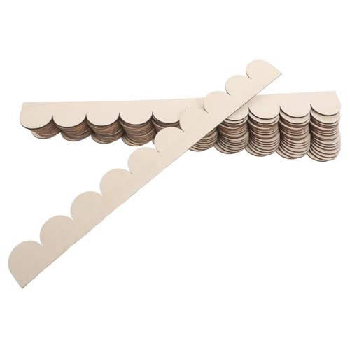 Didiseaon 20 Stück Unbehandelte Gewellte Holzbordüren Holztürverkleidung Gewellte DIY Verzierung DIY Schrankverkleidung Türbordürenform Holz Gewellter Rand Rahmen Regalkante von Didiseaon