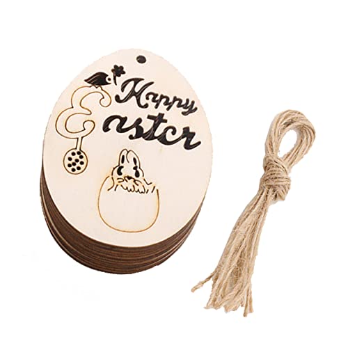 Didiseaon 20 Stück hängende Ornamente aus Holz basteln für ostern basteln zu ostern osterbastelei ostern dekoration Heimdekoration Beute geformt Osterei-Dekorationen Partyschmuck Hölzern von Didiseaon