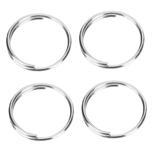 Didiseaon 200 Stück Schlüsselringe aus Edelstahl Rund Robuste Split rings für Schlüsselanhänger DIY Schmuck und Bastelzubehör Langlebige Schlüsselhalter für Sichere Befestigung von Didiseaon