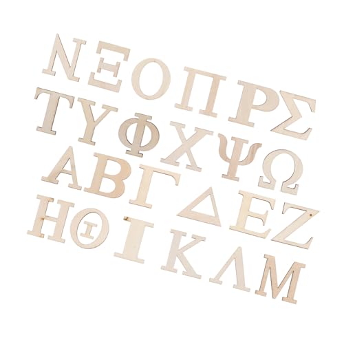 Didiseaon 24 Stück Teiliges Naturbelassene Holzbuchstaben Griechisches Alphabet für Lernen Basteln Malen Scrapbooking DIY Wanddekoration Sicher Didiseaon 24 Stück Teiliges Naturbelassene Holzbuchstaben Griechisches Alphabet für Lernen Basteln Malen Scrapbooking DIY Wanddekoration Sicher von Didiseaon