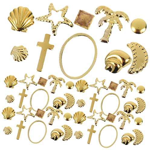 Didiseaon 3 Box Epoxidgefüllte Patches Nägel Für Kunst Bausätze Aufkleber Maniküre-nagel-charme Glänzender Nagelcharme Glänzendes Nageldekor Exquisites Nageldekor Legierung Golden von Didiseaon