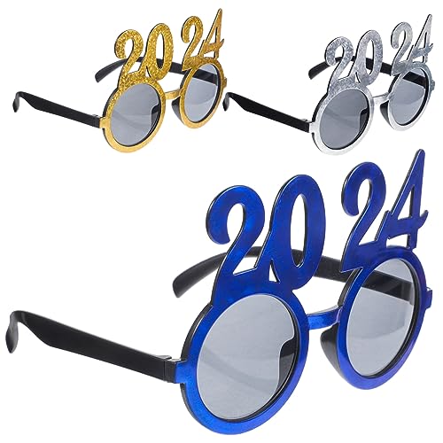 Didiseaon 3 Stück 2024 Brille Silvester Brille Brillen lustige Brille Party Stütze ferngläser kinderferngläser hochzeitsgeschenk dekoration 2024 entworfene Brille Zahlenbrille Plastik Didiseaon 3 Stück 2024 Brille Silvester Brille Brillen lustige Brille Party Stütze ferngläser kinderferngläser hochzeitsgeschenk dekoration 2024 entworfene Brille Zahlenbrille Plastik von Didiseaon