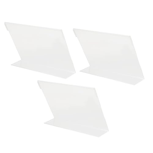 Didiseaon 3 Stück Transparenter Acryl Preisschildhalter Förmig für Professionelle Preisschilder Lebensmittelanzeigen Supermarkt Tischaufsteller Langlebig Robust Didiseaon 3 Stück Transparenter Acryl Preisschildhalter Förmig für Professionelle Preisschilder Lebensmittelanzeigen Supermarkt Tischaufsteller Langlebig Robust von Didiseaon