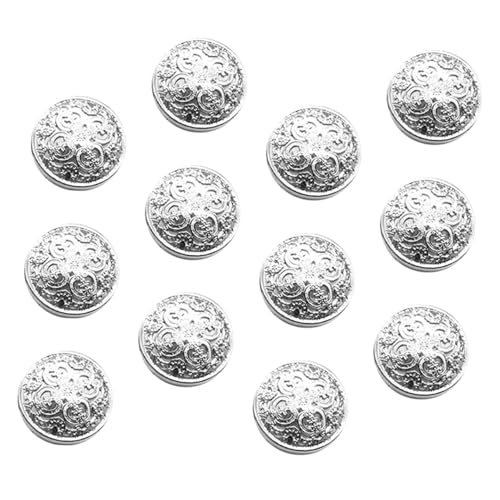 Didiseaon 30 Stück Metallknöpfe Silber Hohlprägung Modische Zierknöpfe für Blazer Mantel und Diy-nähprojekte Robuste Metallverschluss Knöpfe für Bekleidung und Accessoires Didiseaon 30 Stück Metallknöpfe Silber Hohlprägung Modische Zierknöpfe für Blazer Mantel und Diy-nähprojekte Robuste Metallverschluss Knöpfe für Bekleidung und Accessoires von Didiseaon