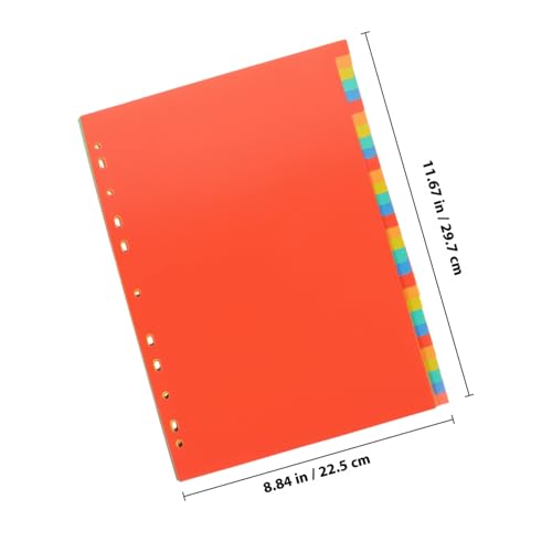 Didiseaon 31 Blatt Kunststoff Registerblätter Farbiger Indextrenner Einstellbare Registerblätter für Ordner und Schnellhefter Vielseitig für Schule Büro und Dokumentenorganisation von Didiseaon