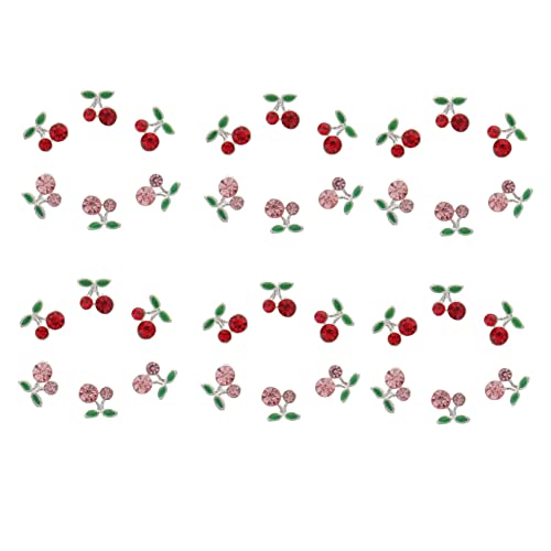 Didiseaon 36 Stück Kirschblüten Charms Nail Art Schmuck für Maniküre für Natürliche und Künstliche Nägel Langlebiges Material für Strahlende Dekoration von Didiseaon