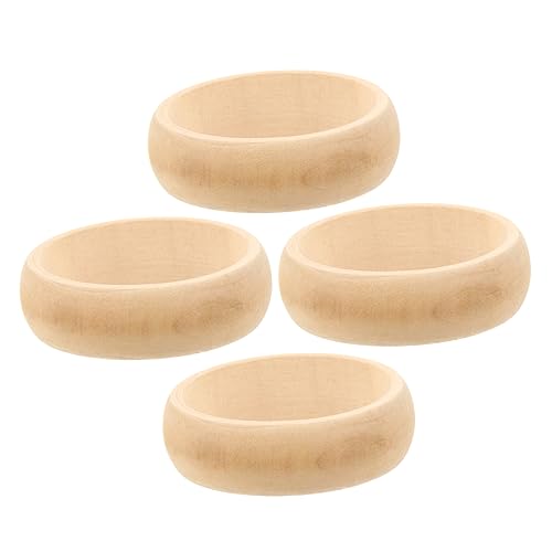 Didiseaon 4 Stück Holzarmbänder Armreifen Unfertige Armbänder Zum Basteln Unfertige Manschettenarmbänder Unfertige Armreifen Zum Basteln Aus Holz von Didiseaon