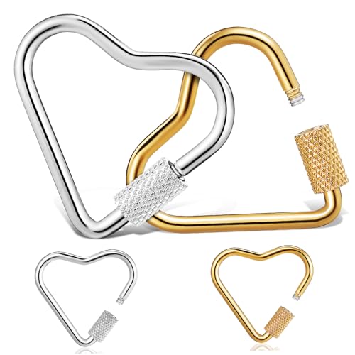 Didiseaon 4Stücke Herz Karabinerhaken Niedliche Karabiner für Schlüsselanhänger Stabiler Metallclip für Schmuckherstellung für Outdoor Aktivitäten und Heimwerken Goldene Didiseaon 4Stücke Herz Karabinerhaken Niedliche Karabiner für Schlüsselanhänger Stabiler Metallclip für Schmuckherstellung für Outdoor Aktivitäten und Heimwerken Goldene von Didiseaon