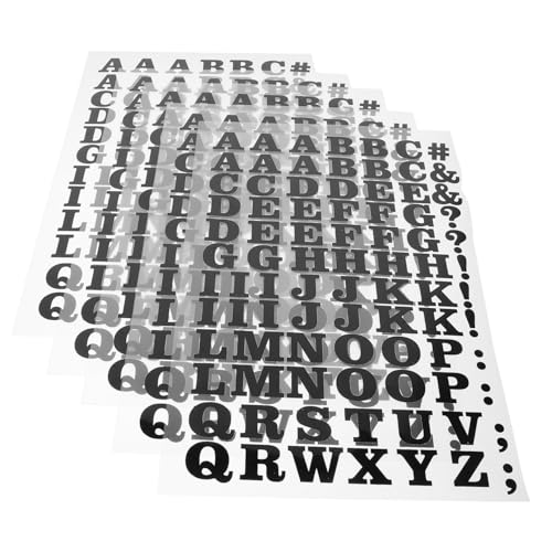 Didiseaon 5 Stück Teiliges Bügel Buchstaben Patches Schwarz Flexible Kanten für DIY Textil Dekoration Reparatur von Kleidung Taschen Hüte Schuhe von Didiseaon
