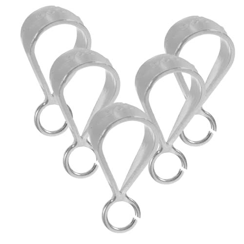 Didiseaon 5 Stück Teiliges Sterling Silber Anhängerverbinder Schmuckclip für Halsketten DIY Einfache Installation Langlebig und Vielseitig für Schmuck Schlüsselanhänger und Taschenanhänger von Didiseaon