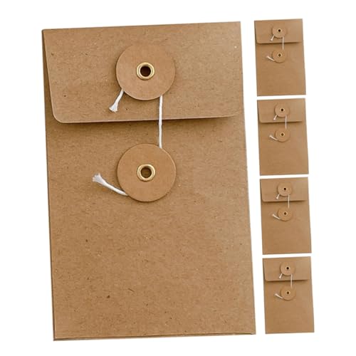 Didiseaon 5 Stück Vintage Kraftpapier Umschläge mit Kordelverschluss Robuste Aufbewahrungstaschen Vielseitig für Einladungen Dokumente Karten Retro Design für Büro und Zuhause Didiseaon 5 Stück Vintage Kraftpapier Umschläge mit Kordelverschluss Robuste Aufbewahrungstaschen Vielseitig für Einladungen Dokumente Karten Retro Design für Büro und Zuhause von Didiseaon