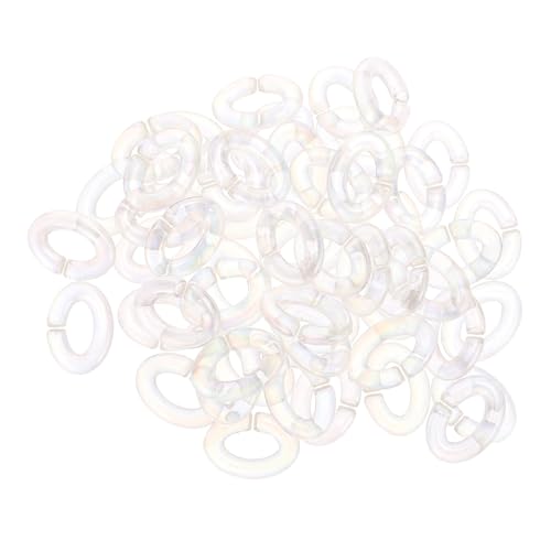 Didiseaon 50 Stück Teiliges Acryl C Förmige Verbindungsringe Schmuckverbinder für DIY Armband Schlüsselanhänger Brillenkette Langlebig Vielseitig Einsetzbar Transparent mit Farbverlauf für von Didiseaon