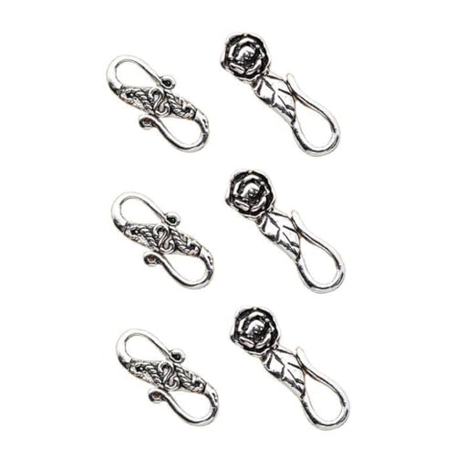 Didiseaon 6 Stück Sterlingsilber Schmuckverbinder Sichere Karabinerverschlüsse für DIY Armbänder und Halsketten Langlebige Verbindungselemente für Schmuckreparatur und Selbermachen von Didiseaon