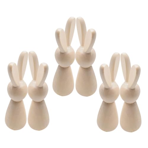 Didiseaon 6 Stück Teiliges Unfertige Holzkaninchen Figuren für Ostern DIY Bastelbedarf für Kreative Deko Verspielte Holzfiguren für Erwachsene für Partys und Dekoration Didiseaon 6 Stück Teiliges Unfertige Holzkaninchen Figuren für Ostern DIY Bastelbedarf für Kreative Deko Verspielte Holzfiguren für Erwachsene für Partys und Dekoration von Didiseaon