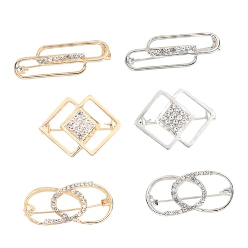 Didiseaon 6 Stück Waistline Broschen Sicherheitsnadeln für Dekorative Mini Pins für Kleider und Cardigans Leicht und Tragbar und Silber von Didiseaon