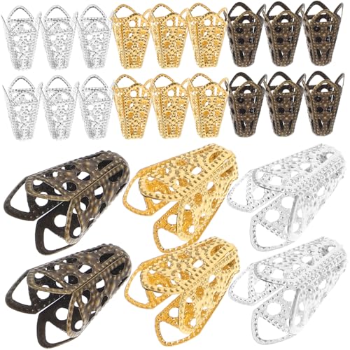 Didiseaon 60 Stück Teiliges DIY Schmuckzubehör Vintage Blütenform Metall Bead Caps für Armbänder Halsketten Ohrringe Basteln Handgefertigt Kreativset von Didiseaon