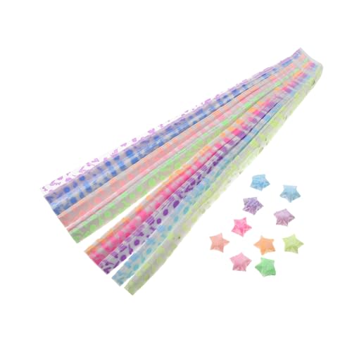 Didiseaon 630 Stück Origami Stern Papierstreifen Leuchtende Fünf Sterne Bastelpapiere in DIY Faltpapier für Faltkunst zum Entspannen und Kreativsein von Didiseaon