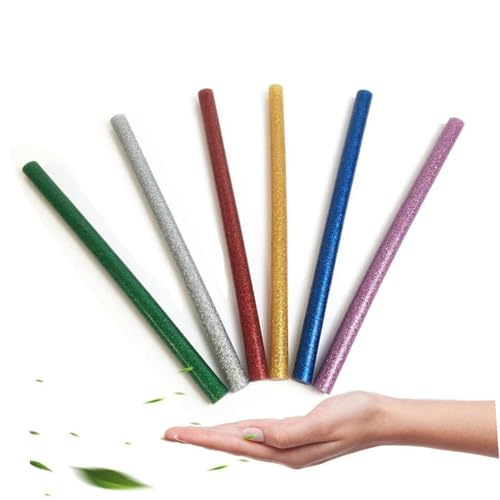 Didiseaon 72 Stück Teiliges Bunte Glitzer Heißklebepatronen EVA Kunststoff Umweltfreundlich für DIY Basteln Reparatur Papier Glas Kunststoff Holz Klebestifte für Heißklebepistole von Didiseaon