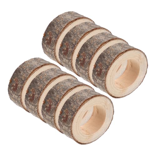 Didiseaon 8 Stück Holzserviettenringe Natürlichem Unvollendeten Holz für Hochzeiten Hotel Tischdekoration und Diy Projekte Kreise für Kreative Bastelarbeiten von Didiseaon