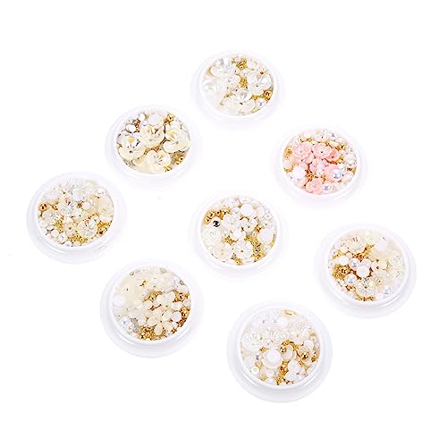 Didiseaon 8 Stück Teiliges Nagelkunst Dekorationsset mit Design Resin Nail Charms für Diy Maniküre und Nail Art für Zuhause und Schönheitssalons Vielseitig Einsetzbar von Didiseaon