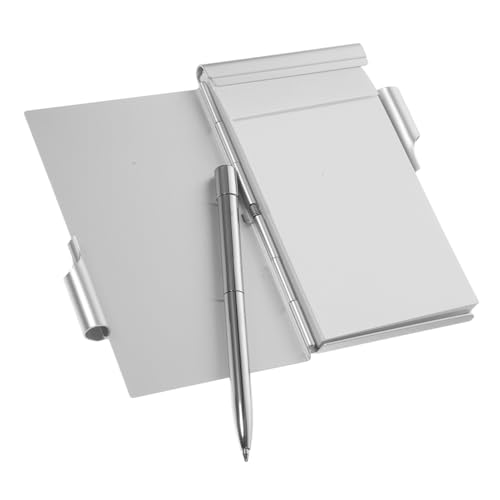 Didiseaon Aluminium Kartenetui mit Stift und Mini Pocket Notebook Abreißbarer Notizblock Kleines Notizbuch für Schule Büro Tragbares Schreibset für Kleine Einkaufslisten und Erinnerungen von Didiseaon