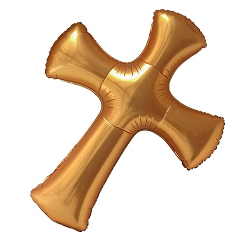 Didiseaon Babypartyzubehör Sternballons Ballons zur Taufe Folienballon Ballonkreuz Ballons zur Kreuztaufe babyshowerparty luftballons Party Gefälligkeiten Geburtstagsballon Aluminiumfolie von Didiseaon