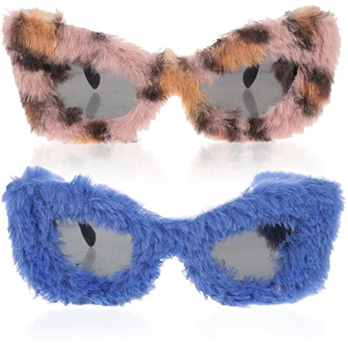 Didiseaon Brillen-Requisiten Plüsch Fuzzy Cat Eye Sonnenbrille Punk Soft Shades Damen Handmade Party Maskerade Eyewear 2St Sonnenbrille Für Kinder Didiseaon Brillen-Requisiten Plüsch Fuzzy Cat Eye Sonnenbrille Punk Soft Shades Damen Handmade Party Maskerade Eyewear 2St Sonnenbrille Für Kinder von Didiseaon